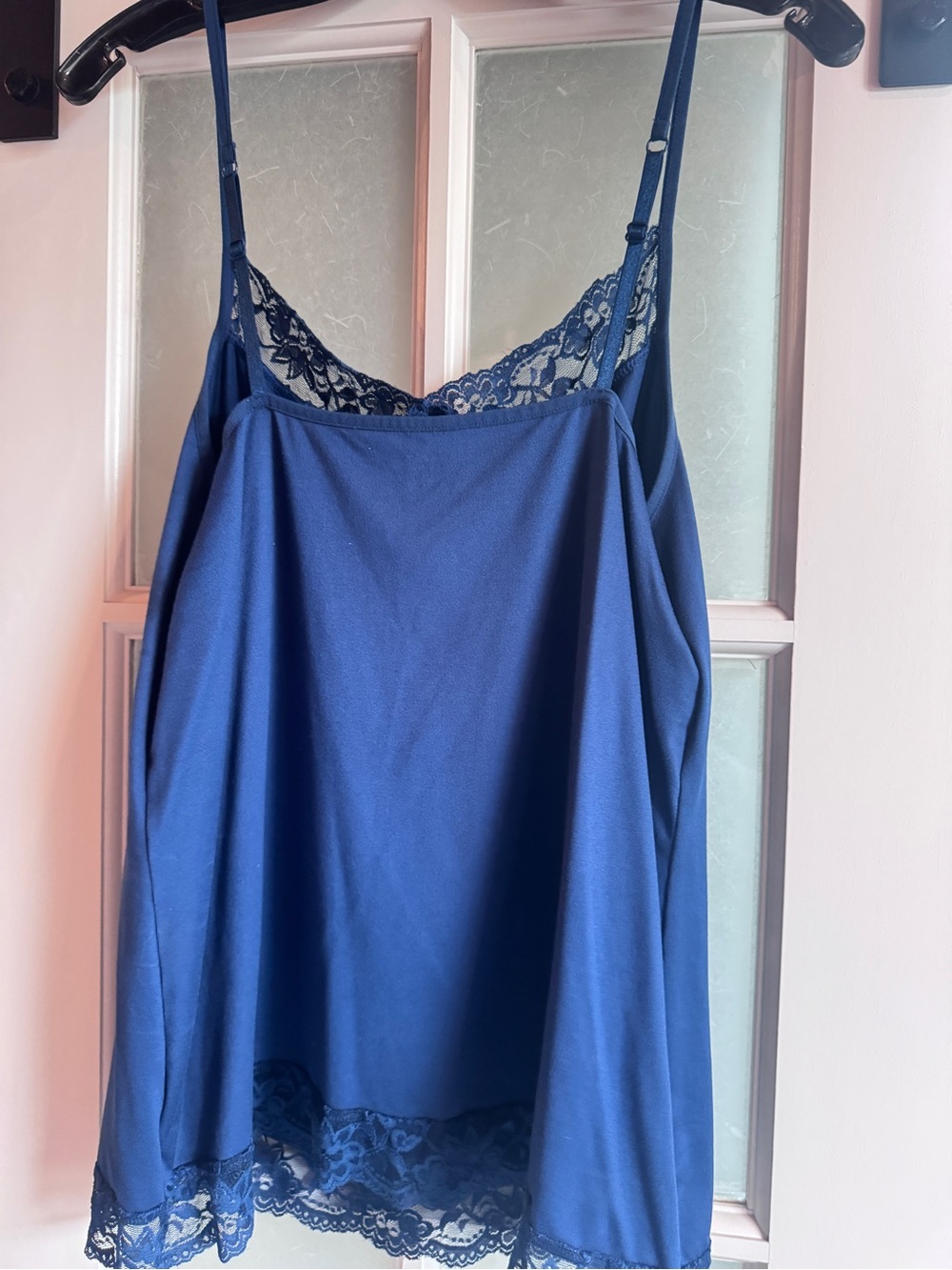 Apt 9 Navy Lace-Trim Camisole with Adjustable Straps